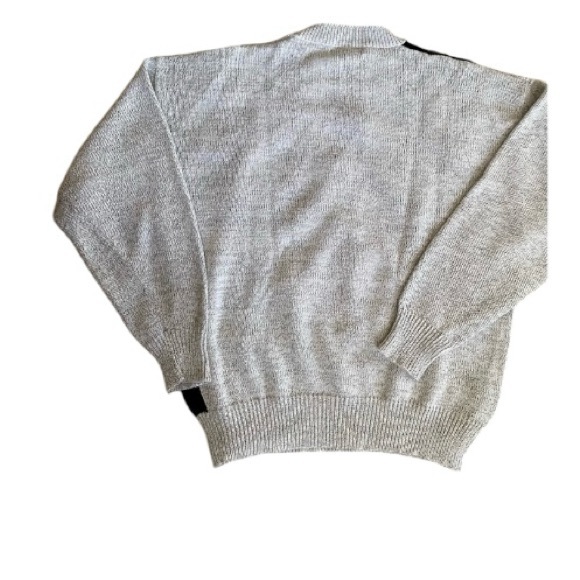 Vtg JT Beckett Textured Sweater Men's Size L Multi Colored 80s 90s Hong Kong - Picture 5 of 9